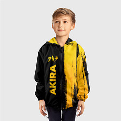 Ветровка с капюшоном детская Akira - gold gradient: по-вертикали, цвет: 3D-черный — фото 2
