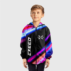 Ветровка с капюшоном детская Exeed speed lights, цвет: 3D-черный — фото 2