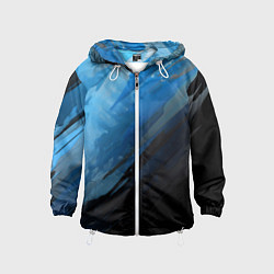 Ветровка с капюшоном детская Black blue style, цвет: 3D-белый