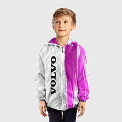 Ветровка с капюшоном детская Volvo pro racing: по-вертикали, цвет: 3D-белый — фото 2