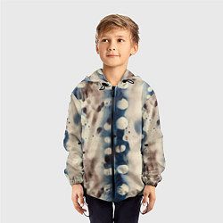 Ветровка с капюшоном детская Тай дай паттерн, цвет: 3D-черный — фото 2