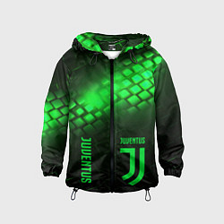 Детская ветровка Juventus green logo neon