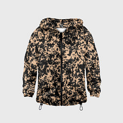 Ветровка с капюшоном детская Текстура пятнистый, цвет: 3D-черный
