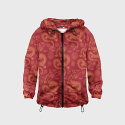 Детская ветровка Dragon red pattern