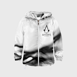 Ветровка с капюшоном детская Assassins Creed logo texture, цвет: 3D-белый