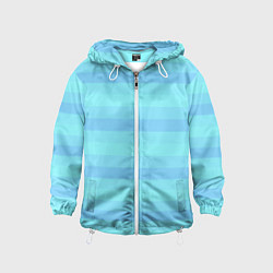 Детская ветровка Ровные полосы небесный
