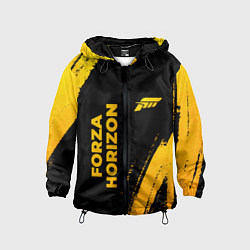 Ветровка с капюшоном детская Forza Horizon - gold gradient вертикально, цвет: 3D-черный