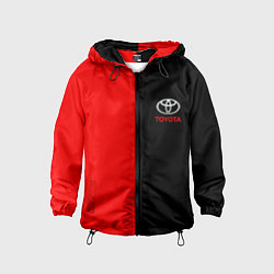 Ветровка с капюшоном детская Toyota car красно чёрный, цвет: 3D-черный