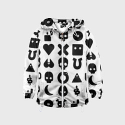 Детская ветровка Love death robots pattern white