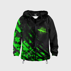 Ветровка с капюшоном детская Dead by daylight green neon, цвет: 3D-черный