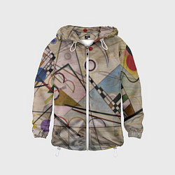 Ветровка с капюшоном детская Неизвестные фигуры, цвет: 3D-белый