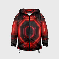 Детская ветровка Nvidia style black and red neon