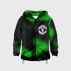Ветровка с капюшоном детская Manchester United sport halftone, цвет: 3D-черный