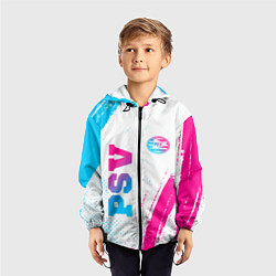 Ветровка с капюшоном детская PSV neon gradient style вертикально, цвет: 3D-черный — фото 2