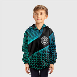 Ветровка с капюшоном детская Manchester City football net, цвет: 3D-черный — фото 2