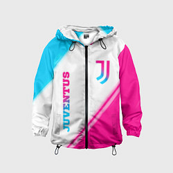 Детская ветровка Juventus neon gradient style вертикально