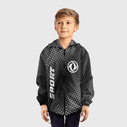 Ветровка с капюшоном детская Dongfeng sport carbon, цвет: 3D-черный — фото 2