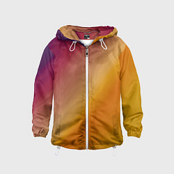 Ветровка с капюшоном детская Абстракция солнечный луч, цвет: 3D-белый