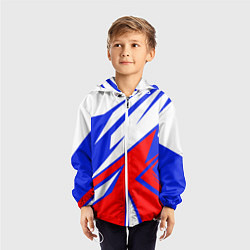 Ветровка с капюшоном детская Geometry Russia, цвет: 3D-белый — фото 2
