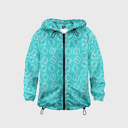 Детская ветровка Паттерн с игральными костями на ярком голубом фоне