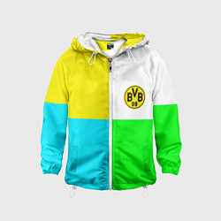 Ветровка с капюшоном детская Borussia color cport, цвет: 3D-белый