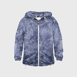 Ветровка с капюшоном детская Абстракция - синий лёд, цвет: 3D-белый