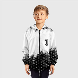 Ветровка с капюшоном детская Juventus sport steel, цвет: 3D-черный — фото 2