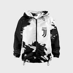 Ветровка с капюшоном детская Juventus smoke black fire, цвет: 3D-черный