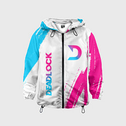 Ветровка с капюшоном детская Deadlock neon gradient style вертикально, цвет: 3D-черный
