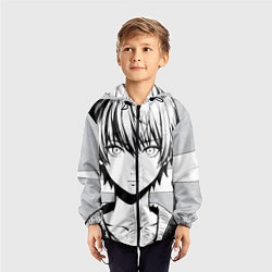 Ветровка с капюшоном детская A boy manga, цвет: 3D-черный — фото 2