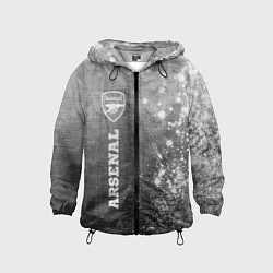 Ветровка с капюшоном детская Arsenal - grey gradient по-вертикали, цвет: 3D-черный