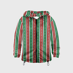 Ветровка с капюшоном детская Knitted pattern, цвет: 3D-черный