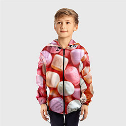 Ветровка с капюшоном детская Маршмэллоу, цвет: 3D-черный — фото 2