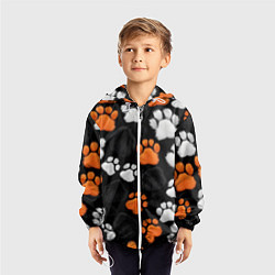 Ветровка с капюшоном детская Мохнатые лапки, цвет: 3D-белый — фото 2