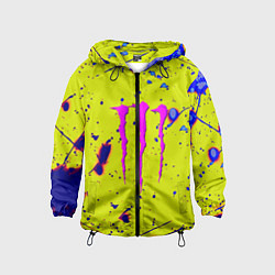 Ветровка с капюшоном детская Monster energy краски, цвет: 3D-черный