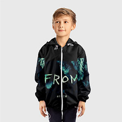 Ветровка с капюшоном детская Извне на фоне леса, цвет: 3D-белый — фото 2