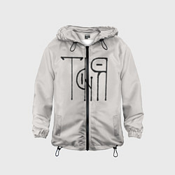 Ветровка с капюшоном детская Вязью Таня - чёрная надпись, цвет: 3D-черный