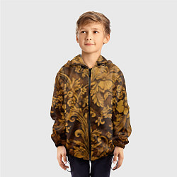 Ветровка с капюшоном детская Рубленный узор, цвет: 3D-черный — фото 2