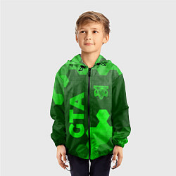 Ветровка с капюшоном детская GTA - green gradient вертикально, цвет: 3D-черный — фото 2