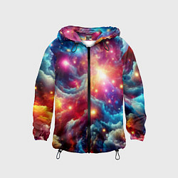Детская ветровка Colorfull neon space clouds - ai art fantasy