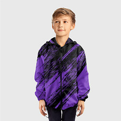 Ветровка с капюшоном детская The color is purple and black, цвет: 3D-черный — фото 2