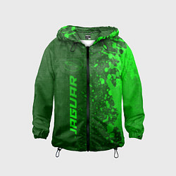 Ветровка с капюшоном детская Jaguar - green gradient по-вертикали, цвет: 3D-черный