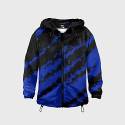 Ветровка с капюшоном детская The color is black and blue, цвет: 3D-черный