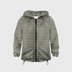 Детская ветровка Тёмный зеленовато-бежевый полосы узоры