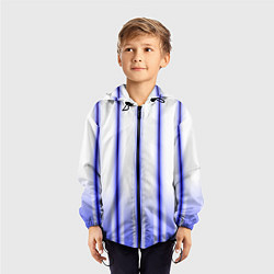Ветровка с капюшоном детская Striped suit, цвет: 3D-черный — фото 2