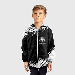 Ветровка с капюшоном детская Король и шут краски броня, цвет: 3D-белый — фото 2