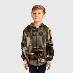 Ветровка с капюшоном детская Мастерская художника, цвет: 3D-черный — фото 2