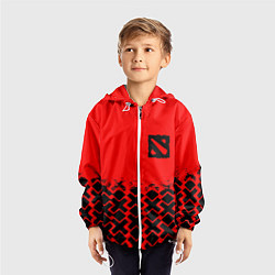 Ветровка с капюшоном детская Dota игровой паттерн, цвет: 3D-белый — фото 2