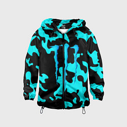 Ветровка с капюшоном детская Monster energy камуфляж голубой, цвет: 3D-черный