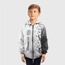 Ветровка с капюшоном детская Valencia - white gradient по-вертикали, цвет: 3D-черный — фото 2